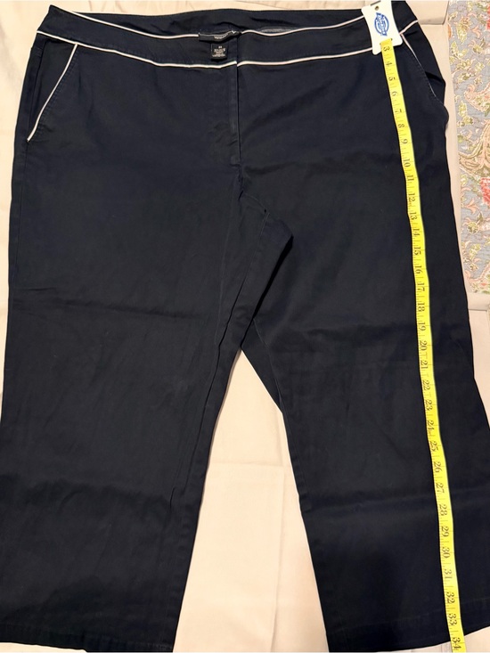 Venezia Pants - Venezia- Lane Bryant  Black Capri Pants with White Piping